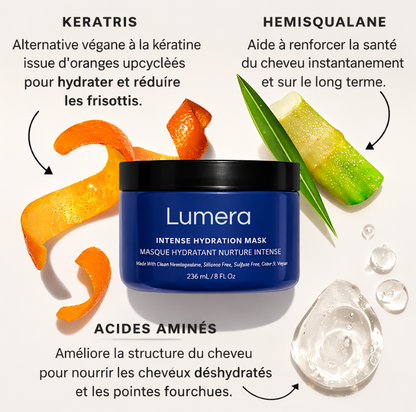 Masque capillaire à l'huile d'argan biologique et au collagène